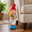 Statue nain de jardin gnomette humour en résine 60 cm - 6