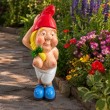 Statue nain de jardin gnomette humour en résine 60 cm - 7