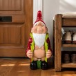 Statue nain de jardin humoristique en résine veste ouverte 60 cm - 6