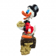 Statue picsou en résine sur coffre au trésor 50 cm - 4