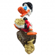 Statue picsou en résine sur coffre au trésor 50 cm - 5
