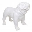 Statue en résine CHIEN bouledogue anglais blanc - 90 cm