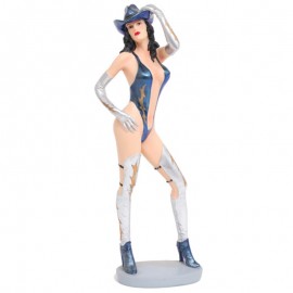 STATUE pin-up cow-boy - 36 - cm