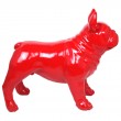 Statue CHIEN bouledogue Français rouge - 90 cm