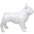 Statue CHIEN bouledogue Français blanc - 90 cm