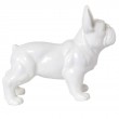 Statue CHIEN bouledogue Français blanc - 45 cm