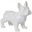 Statue CHIEN bouledogue Français blanc - 45 cm