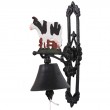 CLOCHE de porte en fonte statue vache - 32 cm