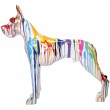Statue en résine CHIEN dogue allemand multicolore XXL - 120 cm
