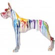 Statue en résine CHIEN dogue allemand multicolore - 120 cm