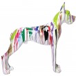 Statue en résine CHIEN dogue allemand multicolore - 120 cm