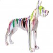 Statue en résine CHIEN dogue allemand multicolore - 120 cm