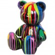 Statue Ours multicolore en résine Loulou - 35 cm