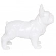 Statue CHIEN bouledogue Français blanc - 45 cm