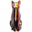 Statue en résine chat multicolore Robert - 40 cm