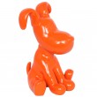 Statue Snoopy en résine orange 28 cm