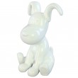 Statue chien blanc Snoopy en résine - 28 cm