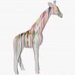 Statue girafe en résine multicolore 110 cm – Déco intérieure ou jardin - 2