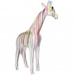 Statue en résine girafe multicolore (Joséphine) - 110 cm
