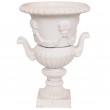 Vase Médicis jardinière en fonte avec poignées de couleur blanc - 32 cm