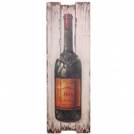 Tableau en bois (bouteille de vin) - 60 cm