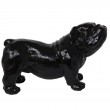 Statue en résine CHIEN bouledogue anglais noir - 60 cm