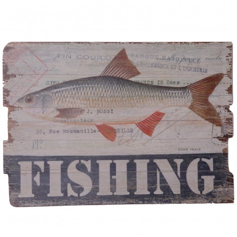 Tableau en bois (poisson gardon) - 70 cm