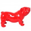 Statue en résine CHIEN bouledogue anglais rouge aspect lisse - 60 cm