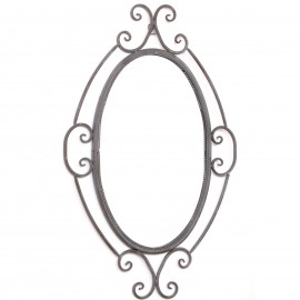 Miroir biseauté en fer - 74 cm