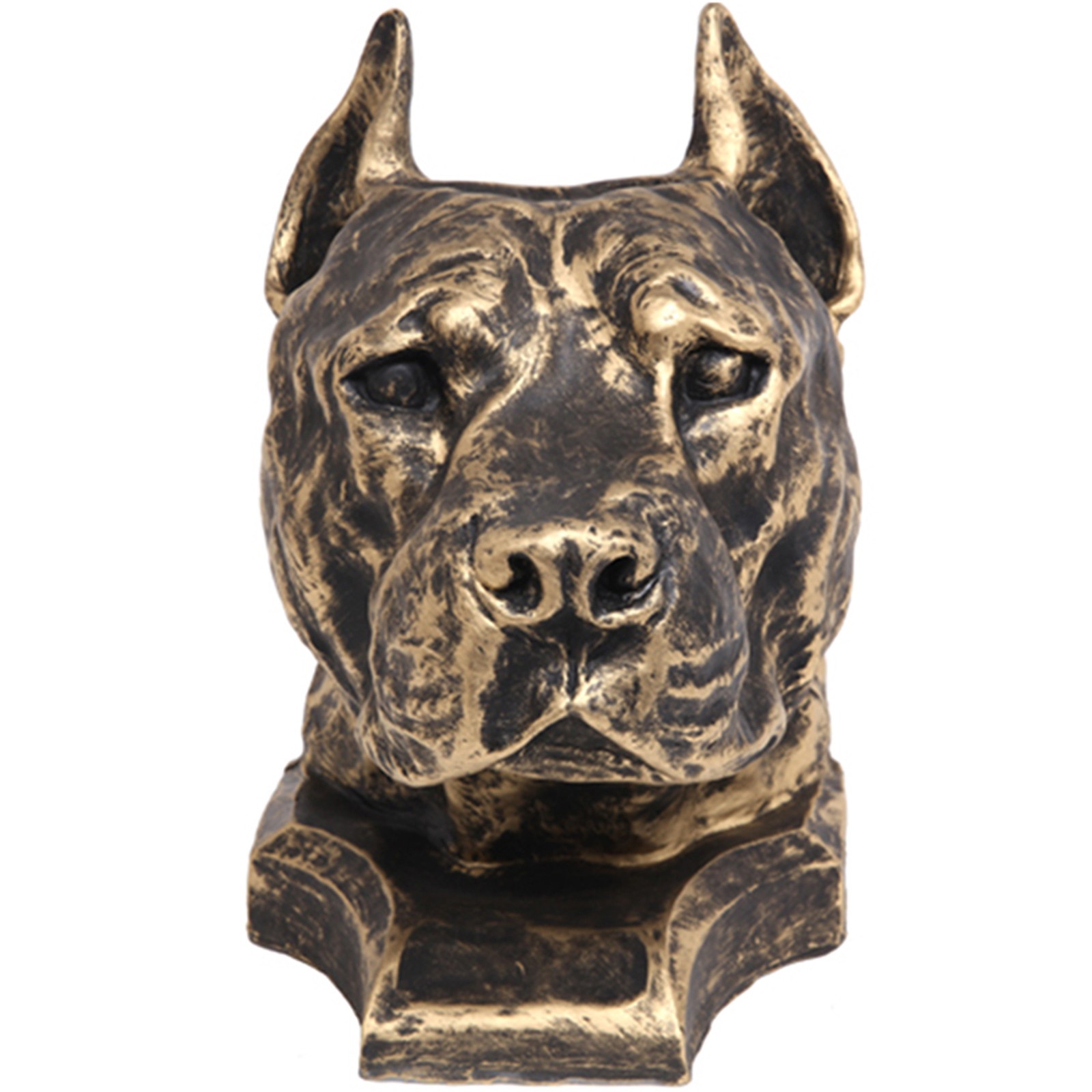 Mxzzand Statue de chien en résine Statue de chien Style mignon vif