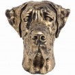 Statue chien tête de chien dogue allemand - 28 cm