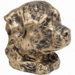 Statue tête de chien en résine Rottweiler - 32 cm