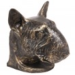 Statue tête de chien Bull Terrier en résine - 37 cm