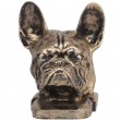 Statue tête de chien bouledogue Français en résine - 37 cm