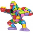 Statue en résine Donkey Kong gorille singe debout multicolore (Rudy) - 80 cm
