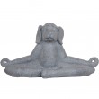 Statue en résine chien zen yoga couleur pierre - 84 cm