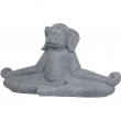 Statue en résine chien zen yoga couleur pierre - 84 cm