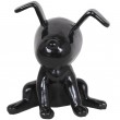 Statue chien Snoopy noir en résine - 22 cm