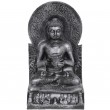 Statue bouddha couleur argentée position du lotus - 52 cm