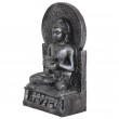 Statue bouddha couleur argentée position du lotus - 52 cm