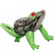 Statue grenouille verte en verre de style Murano - 15.5 cm