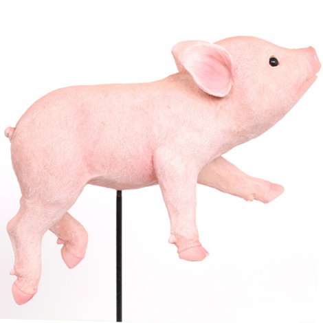 Statue cochon rose à planter (Alexandre) - 27 cm