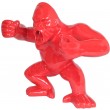 Statue en résine Donkey Kong gorille singe debout rouge (Louis) - 80 cm