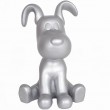 Statue Snoopy en résine argenté 28 cm