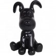Statue Snoopy en résine noir 28 cm
