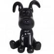 Statue chien Snoopy noir en résine - 28 cm