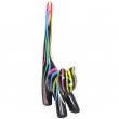 Statue chat en résine multicolore 34 cm