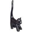 Statue chat noir (Vincent) en résine - 34 cm