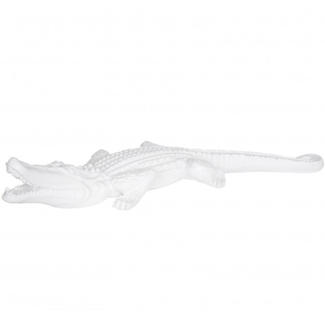 Statue crocodile blanc (Albert) - 100 cm