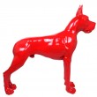 Statue en résine CHIEN dogue allemand rouge - 120 cm